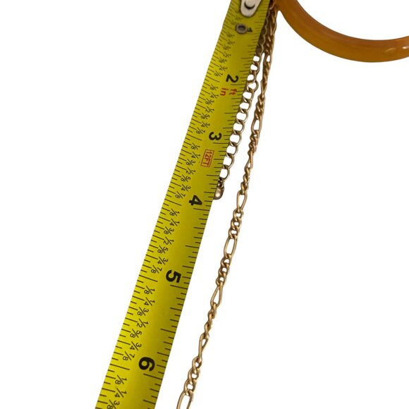 Gold Tone Owl Pendant Large Chain Necklace statement Pink beads - Picture 3 of 8